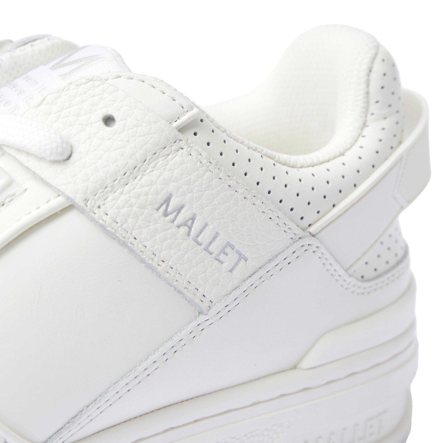 White - Lifestyle - Mallet Mens Compton Leather Trainers