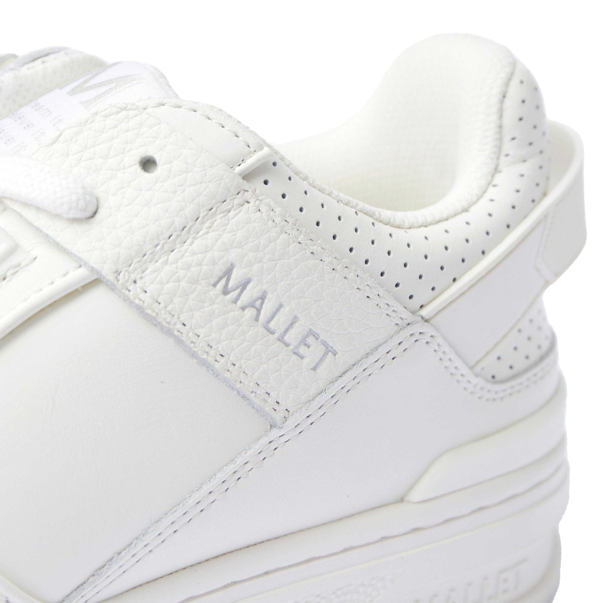 White - Lifestyle - Mallet Mens Compton Leather Trainers