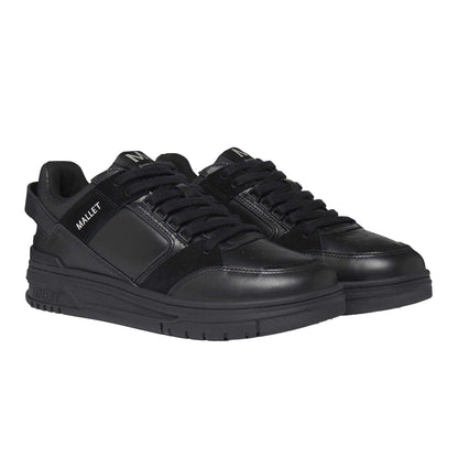 Black - Front - Mallet Mens Compton Leather Trainers