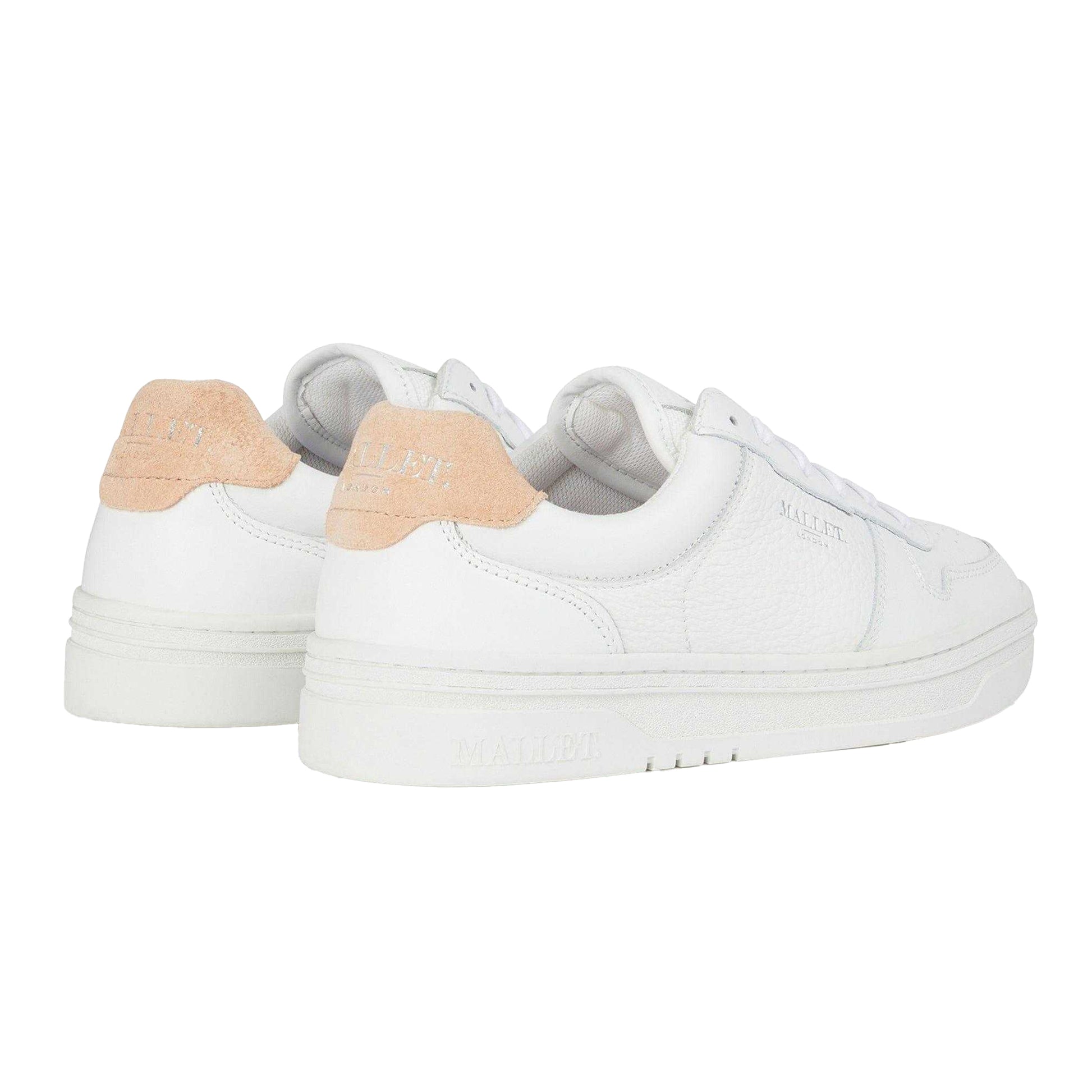 White - Back - Mallet Womens-Ladies Bentham Leather Trainers