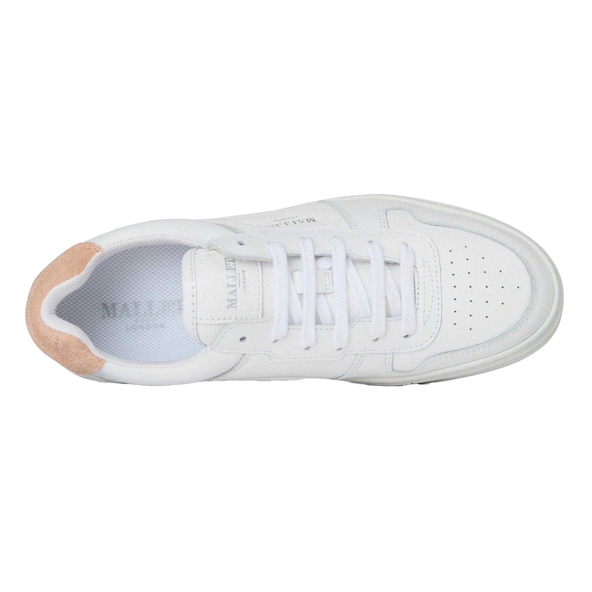 White - Side - Mallet Womens-Ladies Bentham Leather Trainers