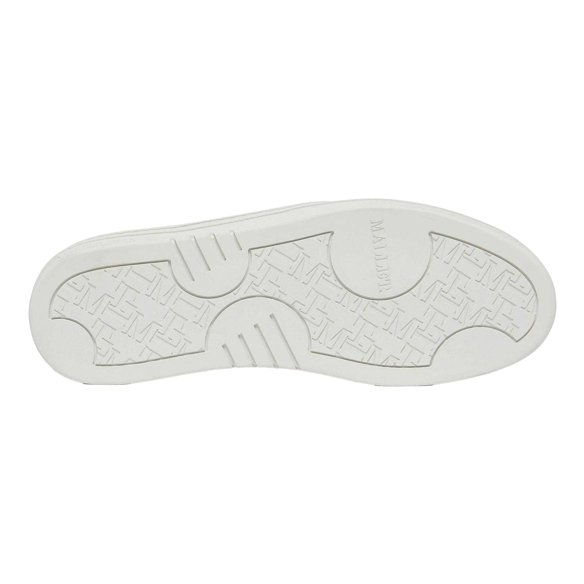 White-Beige - Pack Shot - Mallet Womens-Ladies Bentham Leather Trainers