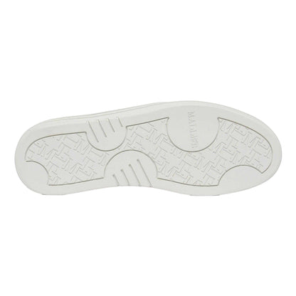 White-Beige - Pack Shot - Mallet Womens-Ladies Bentham Leather Trainers