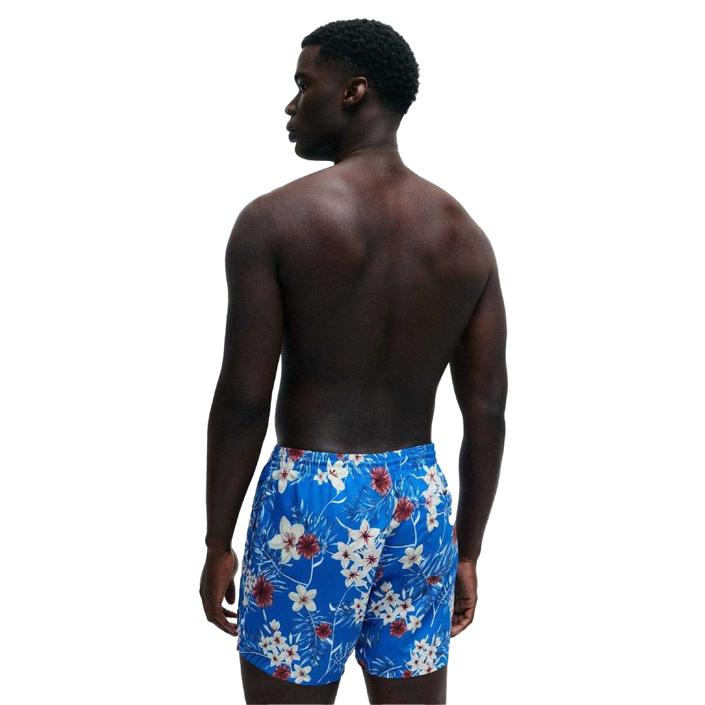 Blue - Back - Boss Mens Piranha Swim Shorts