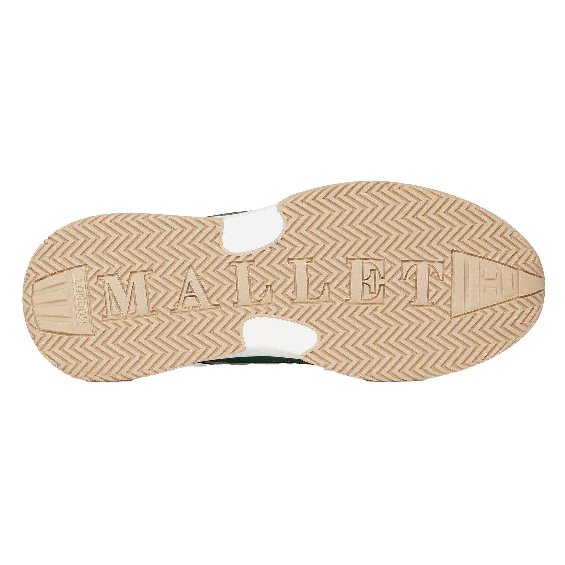 White-Green - Lifestyle - Mallet Mens Radnor Leather Trainers