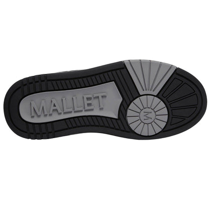Black - Side - Mallet Womens-Ladies Compton Leather Trainers
