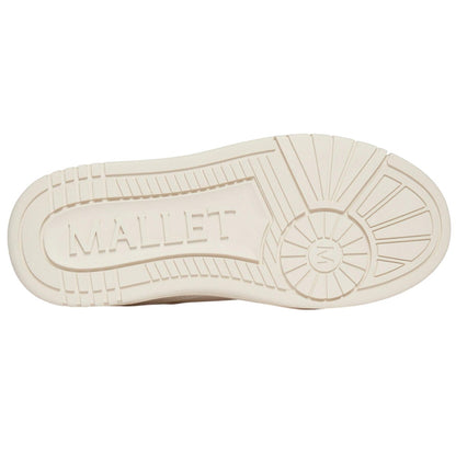 White - Side - Mallet Womens-Ladies Compton Leather Trainers