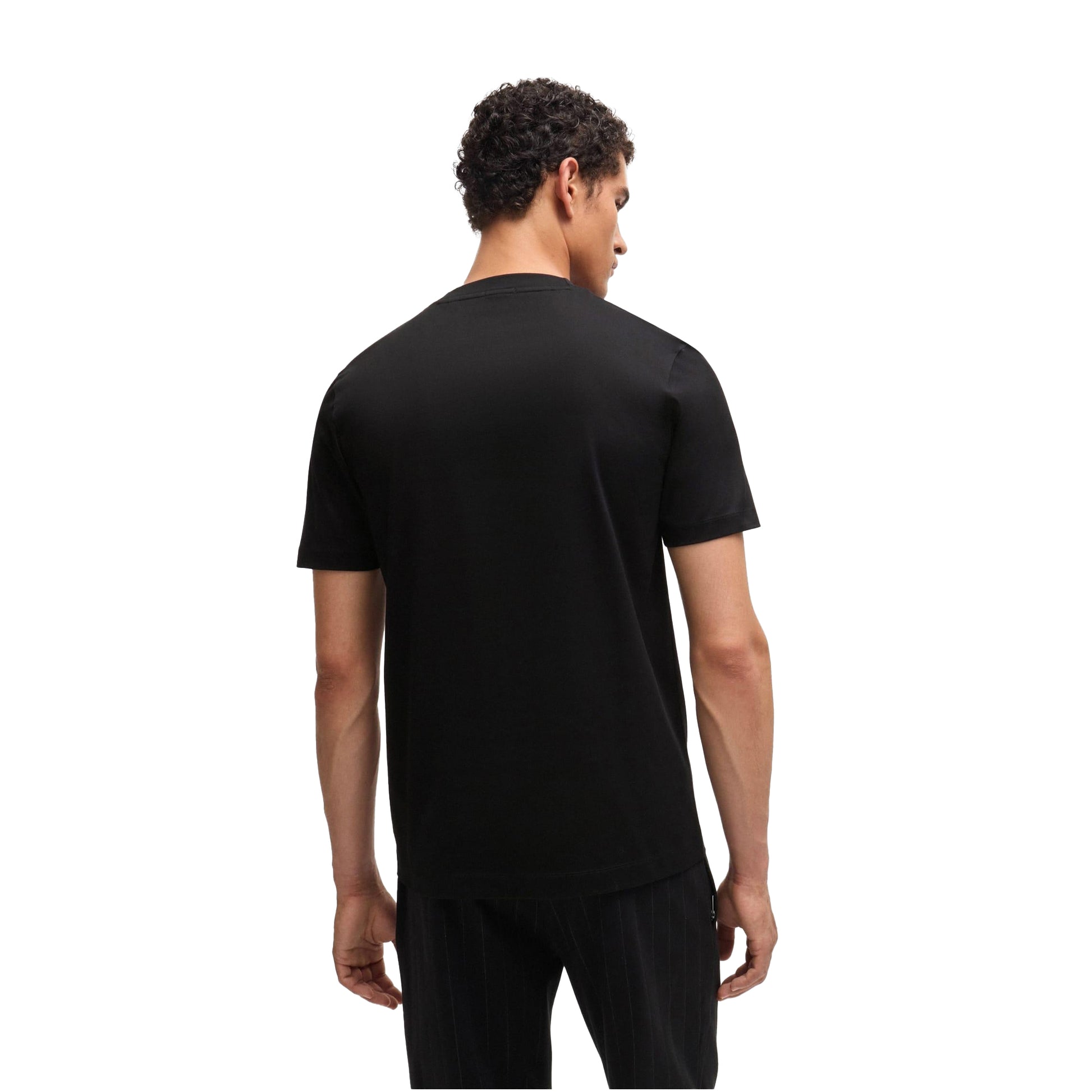 Black - Back - Hugo Boss Mens Porsche x Boss Mercerised Cotton T-Shirt