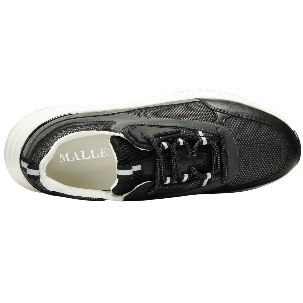 Grey - Side - Mallet Unisex Adult Cyrus Leather Trainers