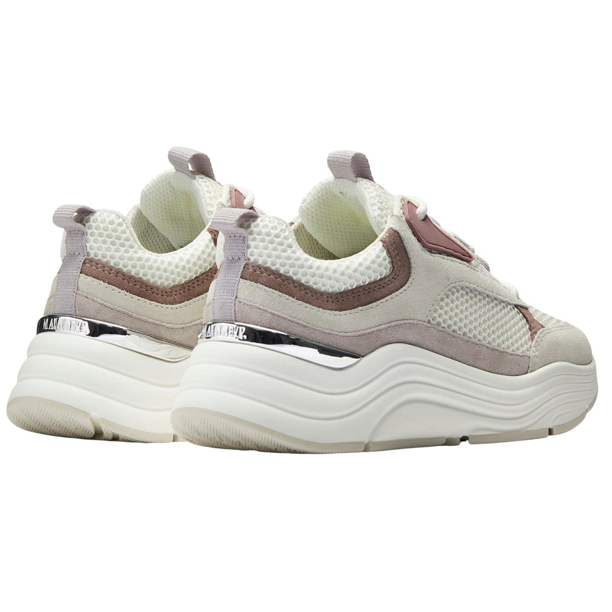 Purple - Back - Mallet Womens-Ladies Cyrus Leather Trainers