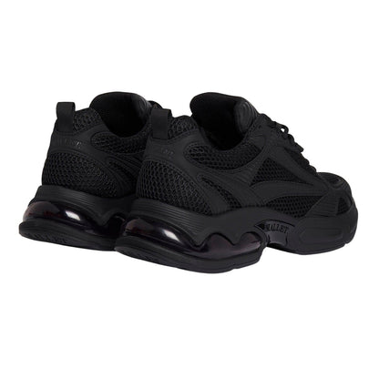 Black - Back - Mallet Mens Jupiter Leather Trainers