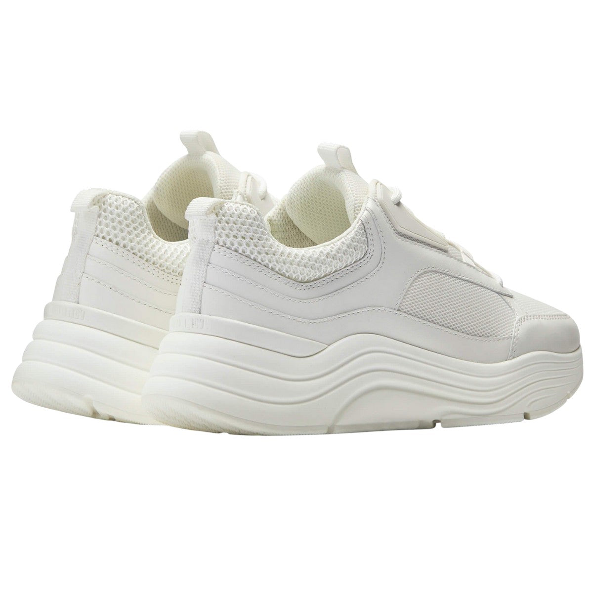 White - Back - Mallet Mens Cyrus Leather Trainers
