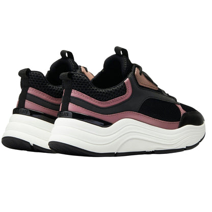 Black - Back - Mallet Womens-Ladies Cyrus Leather Trainers