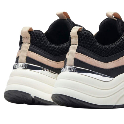 Black-Beige - Lifestyle - Mallet Womens-Ladies Cyrus Leather Trainers
