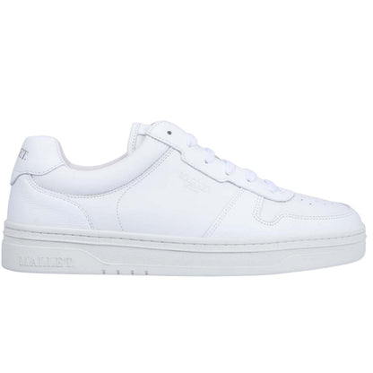 White - Lifestyle - Mallet Womens-Ladies Bentham Leather Court Trainers