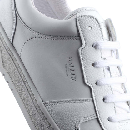 White - Pack Shot - Mallet Womens-Ladies Bentham Leather Court Trainers