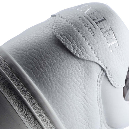 White - Close up - Mallet Womens-Ladies Bentham Leather Court Trainers
