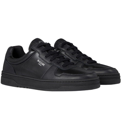 Black - Front - Mallet Womens-Ladies Bentham Leather Court Trainers