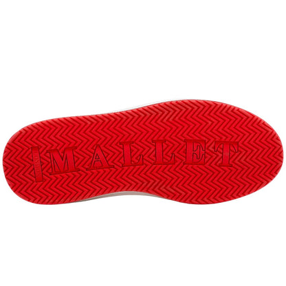 Red - Back - Mallet Womens-Ladies Hoxton Leather High-top Trainers