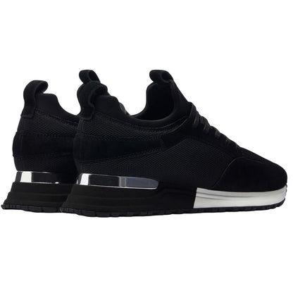Black - Back - Mallet Mens Archway Leather Trainers