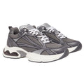 Grey - Front - Mallet Mens Jupiter Leather Trainers