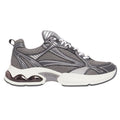 Grey - Back - Mallet Mens Jupiter Leather Trainers