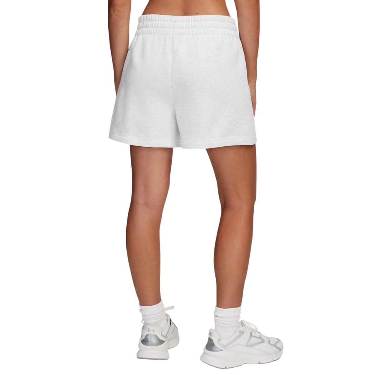 Grey - Back - Under Armour Womens-Ladies Rival Fleece Shorts