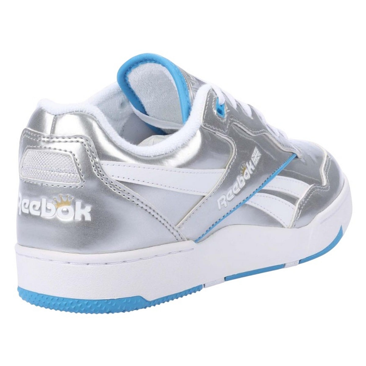 Silver - Back - Reebok Unisex Adult BB 4000 II Leather Trainers