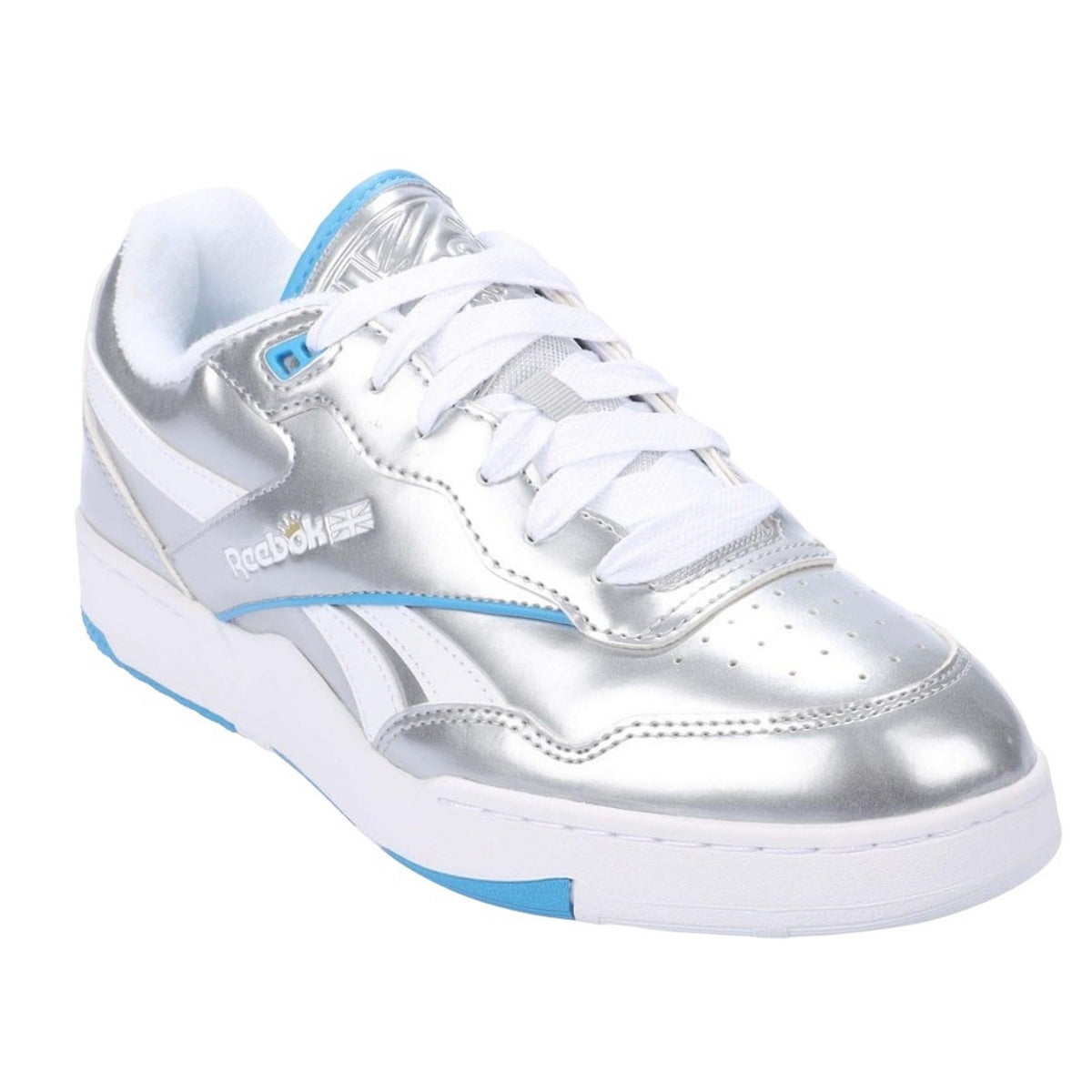 Silver - Front - Reebok Unisex Adult BB 4000 II Leather Trainers