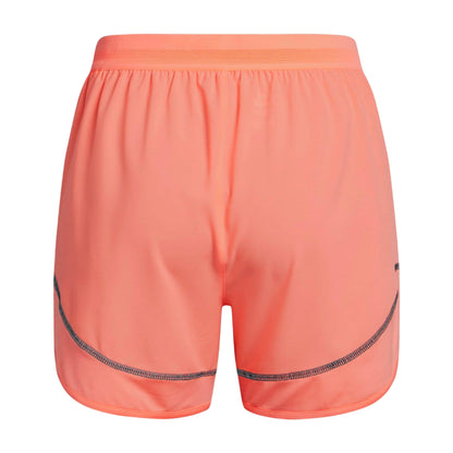 Orange - Back - Under Armour Womens-Ladies Challenger Pro Shorts