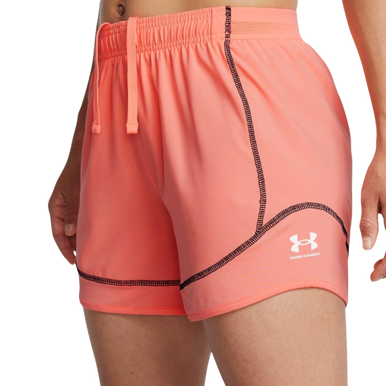 Orange - Side - Under Armour Womens-Ladies Challenger Pro Shorts