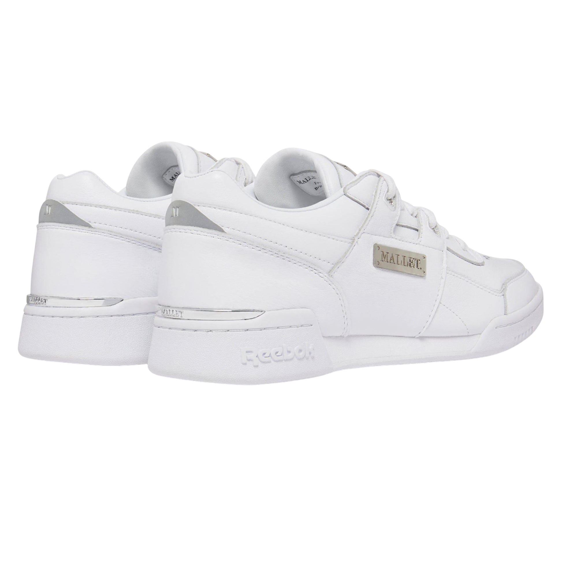White - Back - Mallet Womens-Ladies X Reebok Leather Workout Trainers