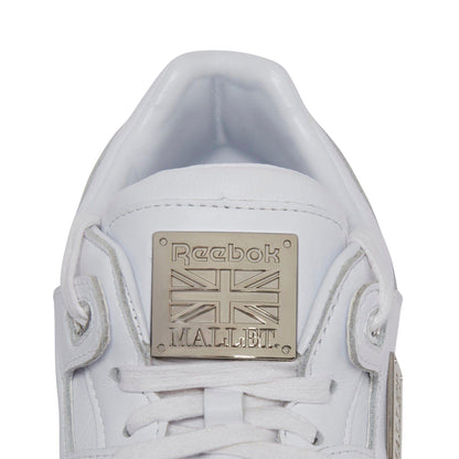 White - Pack Shot - Mallet Womens-Ladies X Reebok Leather Workout Trainers