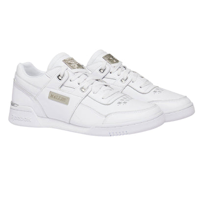 White - Front - Mallet Womens-Ladies X Reebok Leather Workout Trainers