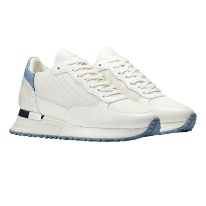 Blue - Front - Mallet Womens-Ladies Popham Leather Trainers