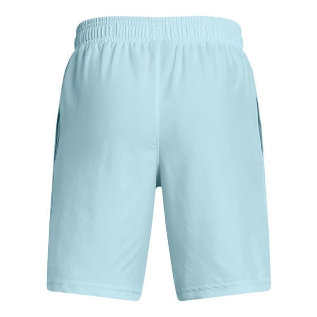 Blue - Back - Under Armour Childrens-Kids Wordmarks Woven Tech Shorts
