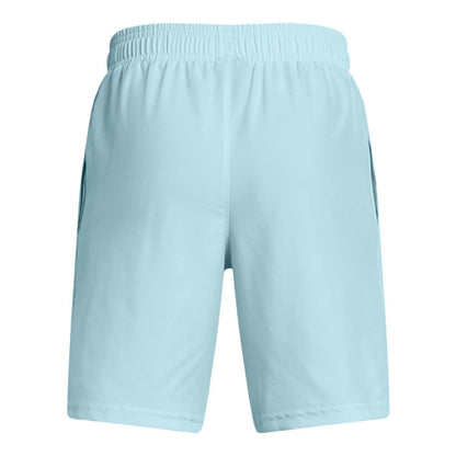 Blue - Back - Under Armour Childrens-Kids Wordmarks Woven Tech Shorts