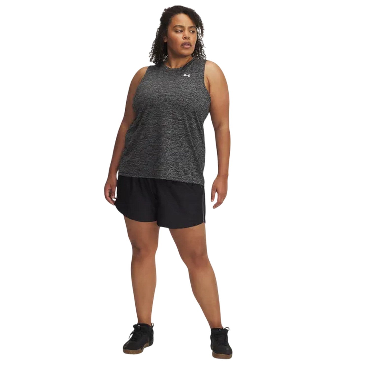 Black - Side - Under Armour Womens Play Up Shorts