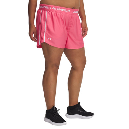 Pink - Front - Under Armour Womens Play Up Shorts
