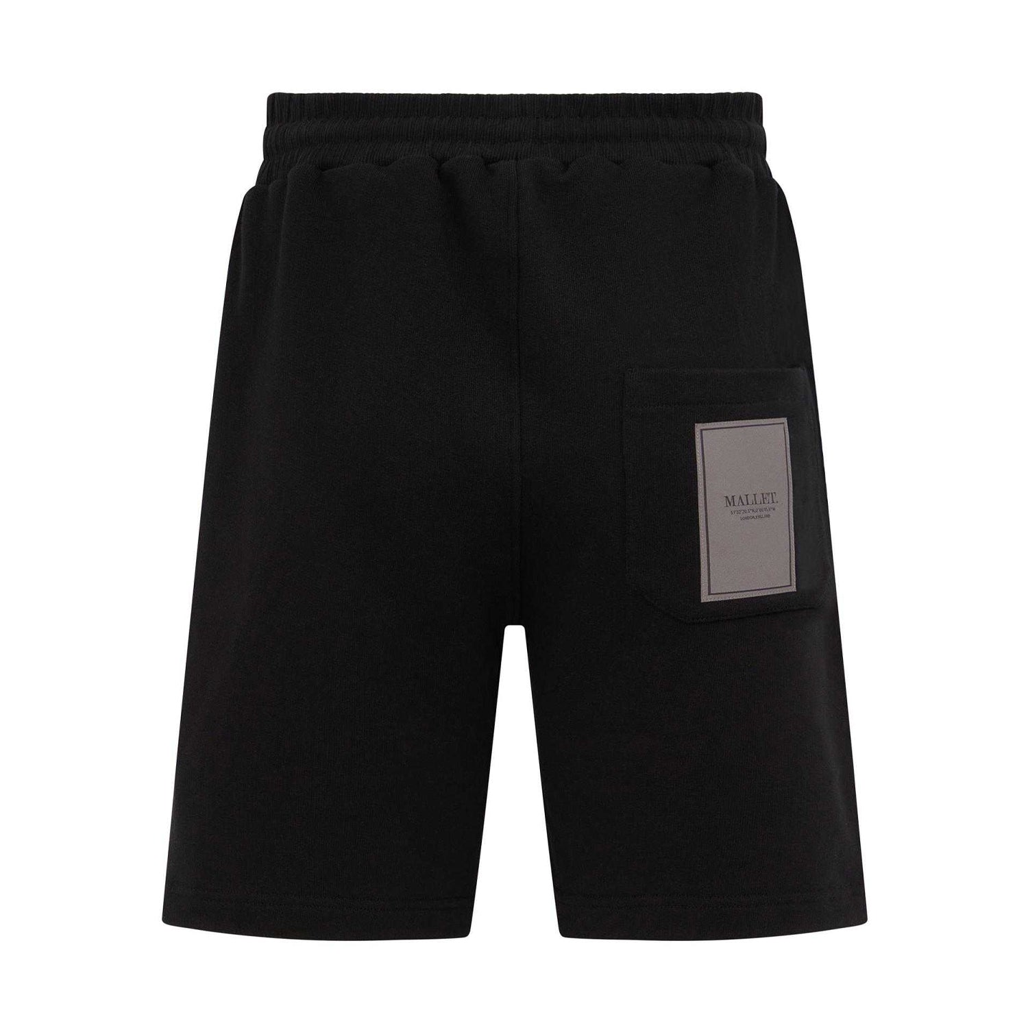 Black - Back - Mallet Mens Loop Back Shorts