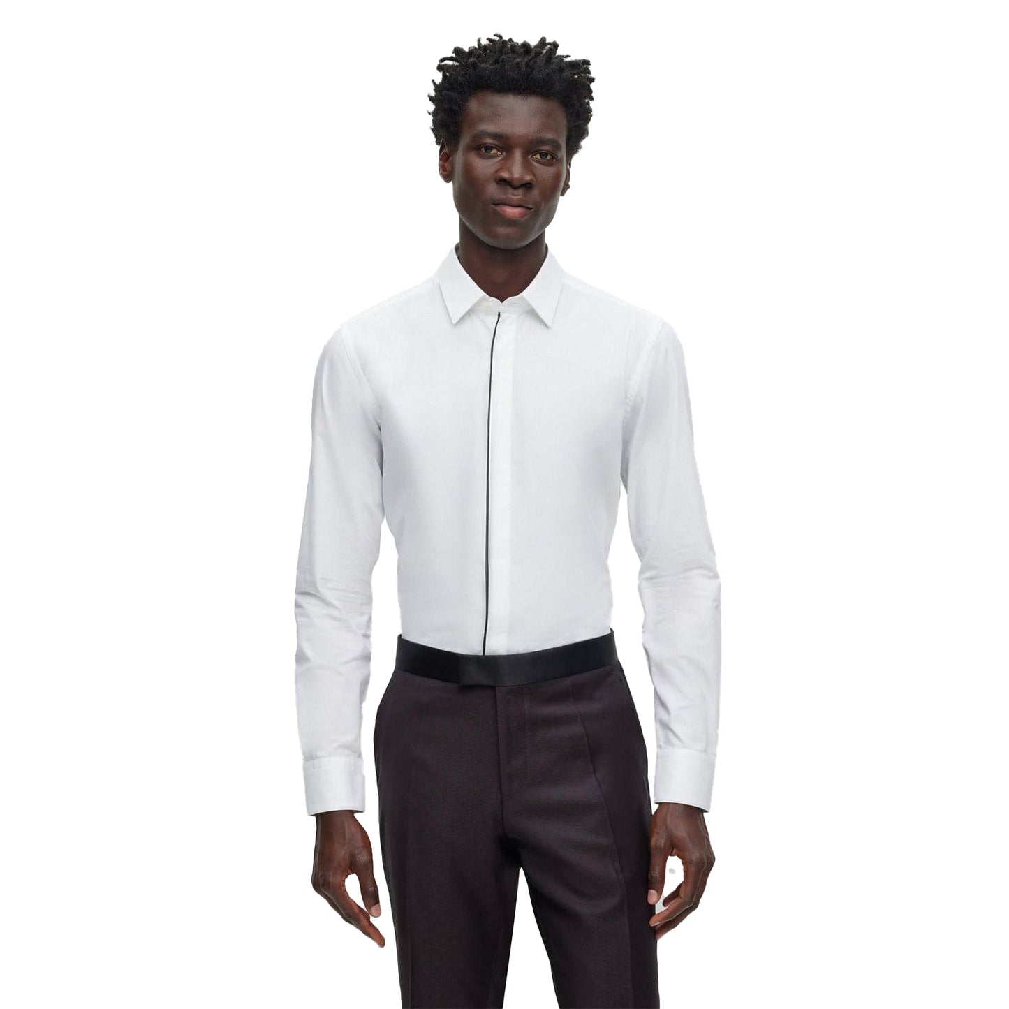 White - Front - Boss Unisex Adult H-Hank Shirt