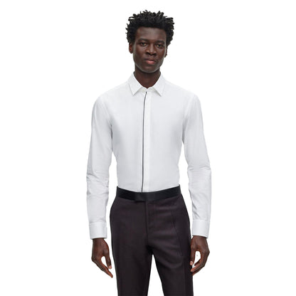 White - Front - Boss Unisex Adult H-Hank Shirt
