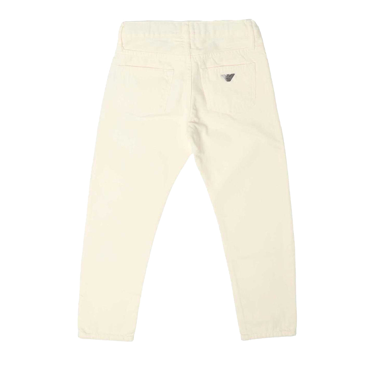 White - Back - Emporio Armani Childrens-Kids J75 Slim Jeans