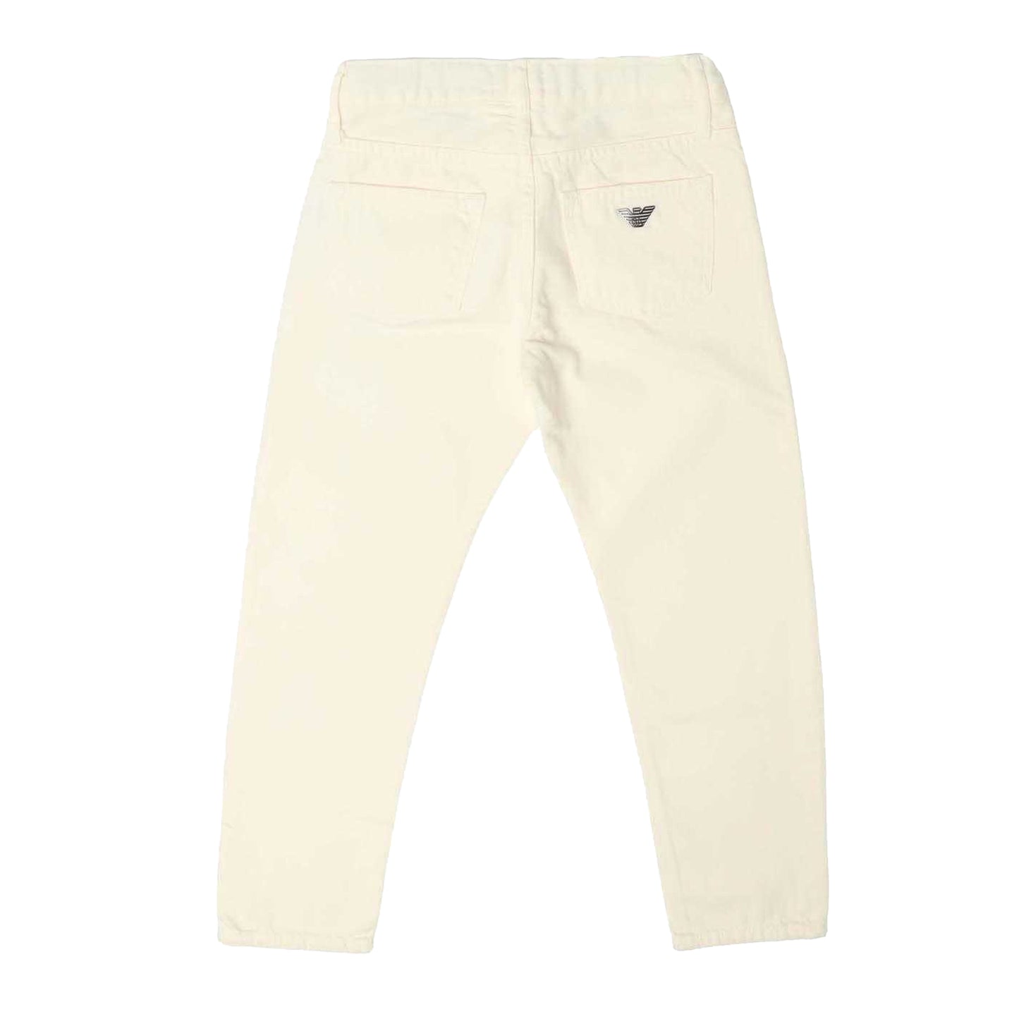 White - Back - Emporio Armani Childrens-Kids J75 Slim Jeans