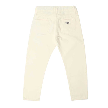 White - Back - Emporio Armani Childrens-Kids J75 Slim Jeans