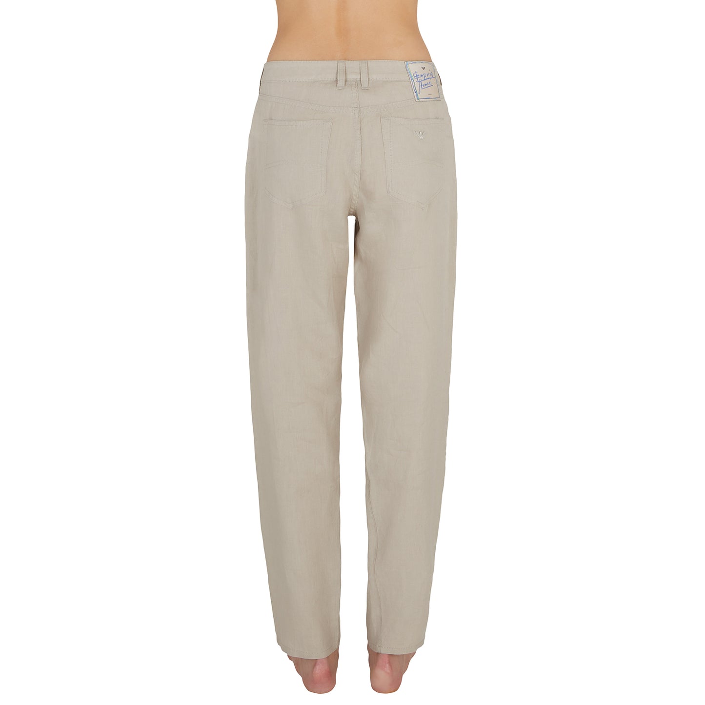 Grey - Back - Emporio Armani Womens-Ladies J90 Regular Jeans