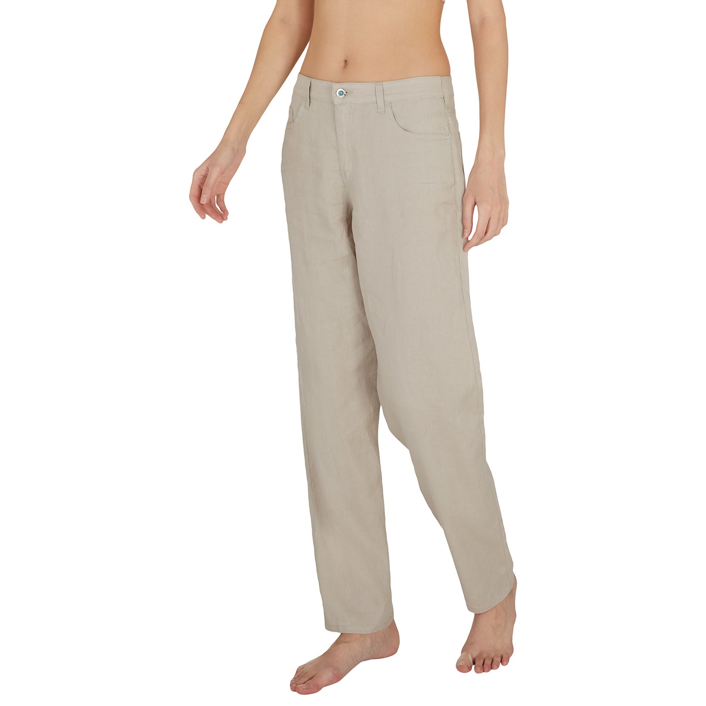 Grey - Side - Emporio Armani Womens-Ladies J90 Regular Jeans