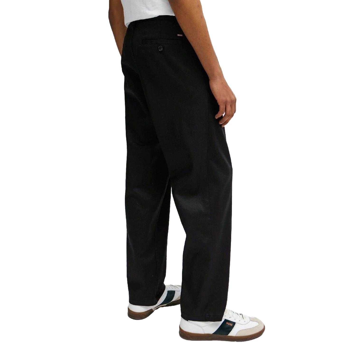Black - Back - Boss Mens Statum Straight Trousers