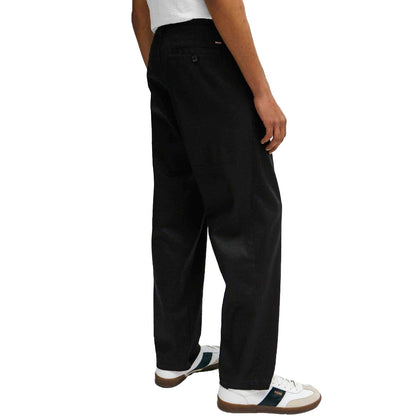 Black - Back - Boss Mens Statum Straight Trousers