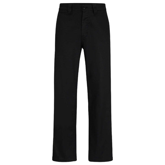 Black - Front - Boss Mens Statum Straight Trousers